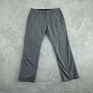 Bonobos Mens Slim Fit Gray Chinos Pants 33/30 Cotton Blend 4611